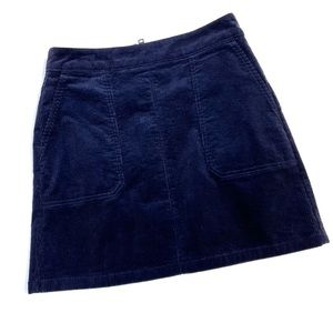 Boden Navy Corduroy Mini Skirt - 6P